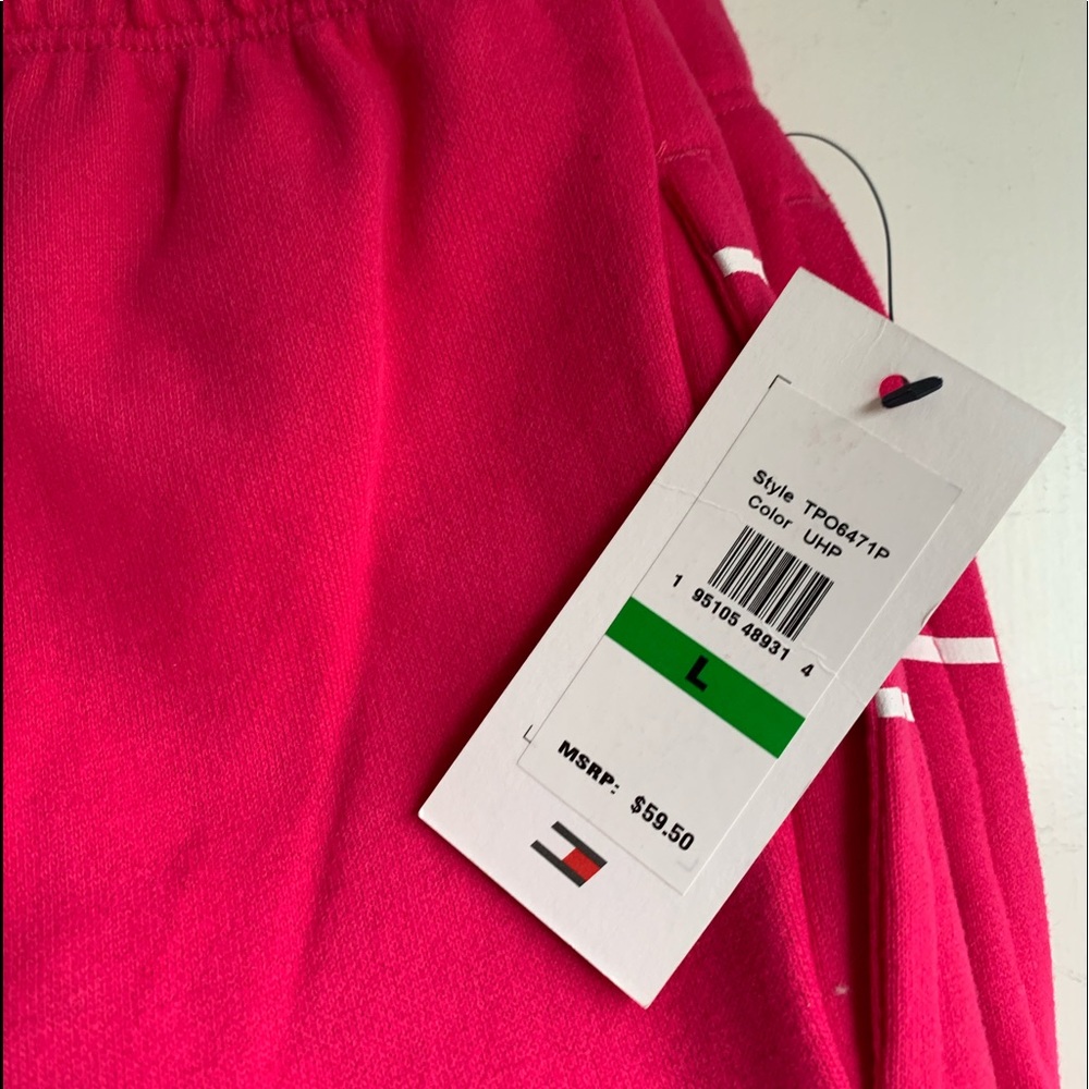 SOLD! Tommy Hilfiger Sport Hot Pink Boyfriend Sweatpants in Size Large - Picture 9 of 14